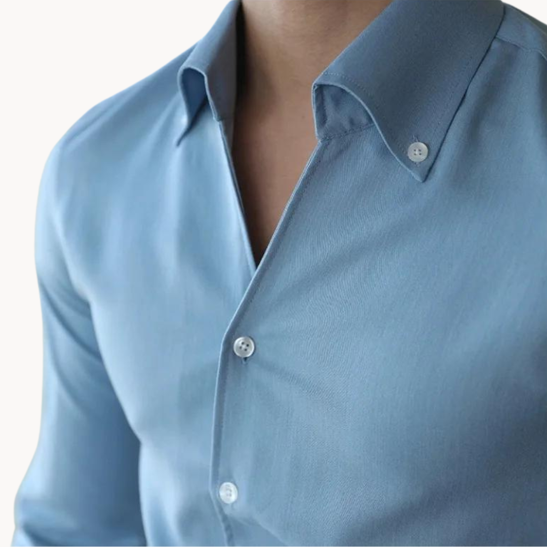 MEN'S BUTTON UP SHIRT WITH CLASSIC COLLAR