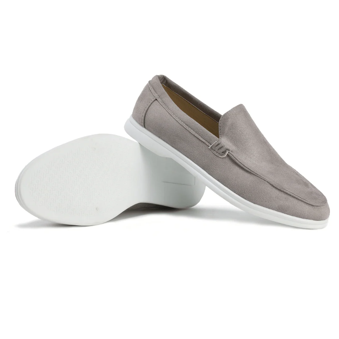 MEN'S SUEDE LOAFERS WITH LOW HEEL