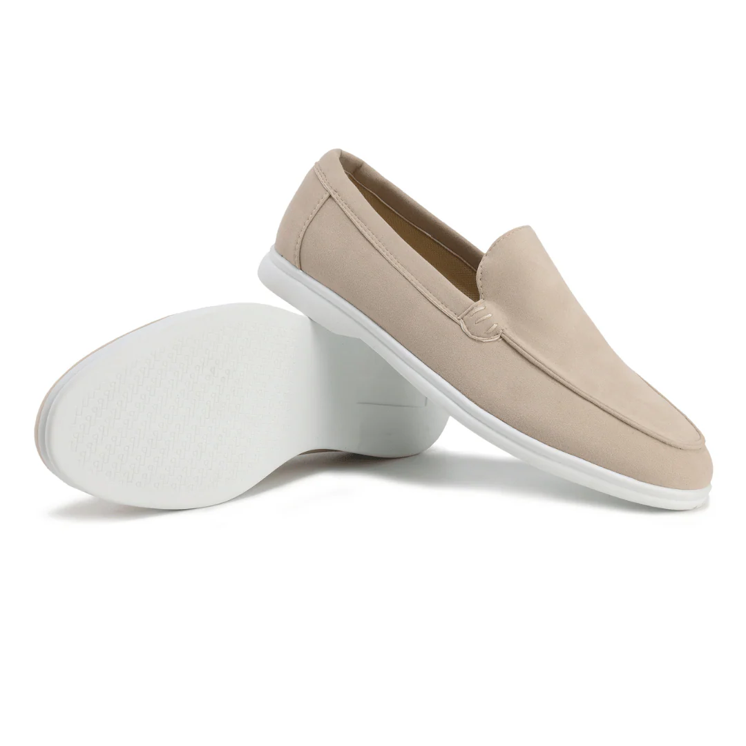 MEN'S SUEDE LOAFERS WITH LOW HEEL