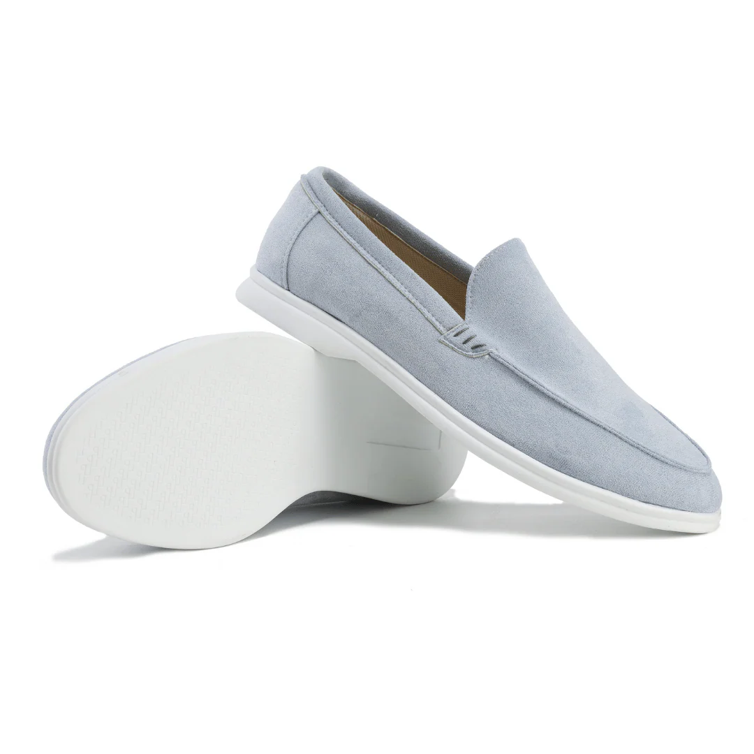 MEN'S SUEDE LOAFERS WITH LOW HEEL