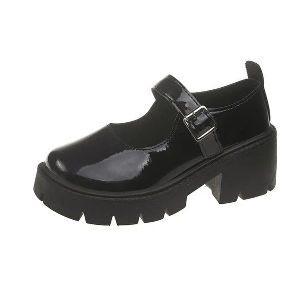 WOMEN'S RETRO MARY JANE SHOES WITH CHUNKY HEELS