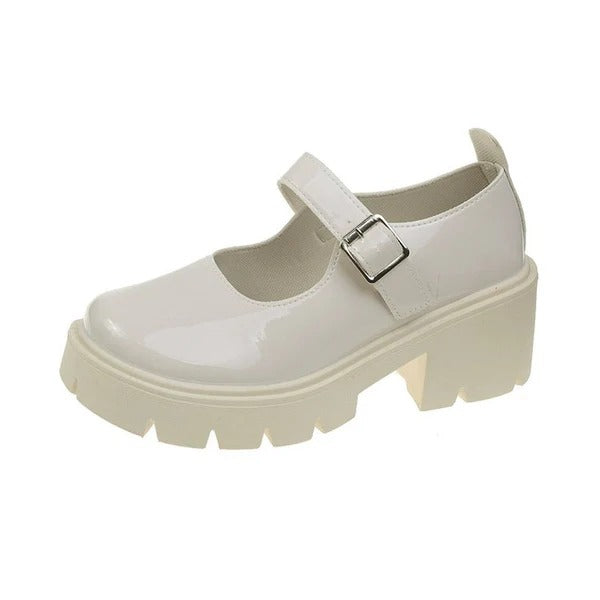 WOMEN'S RETRO MARY JANE SHOES WITH CHUNKY HEELS