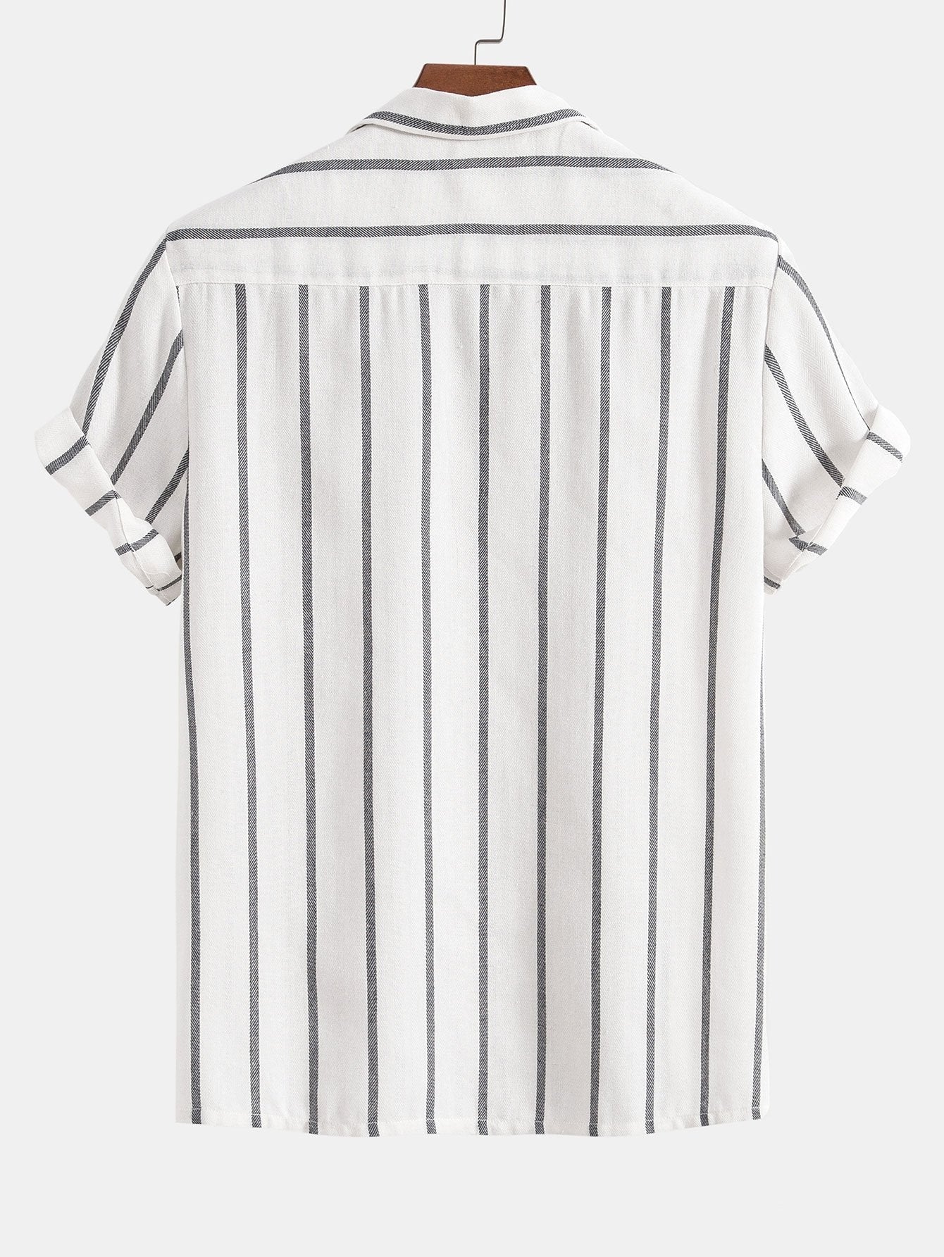 Men's Linen Summer Set With Short Sleeve Shirt & Shorts