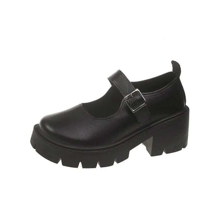 WOMEN'S RETRO MARY JANE SHOES WITH CHUNKY HEELS