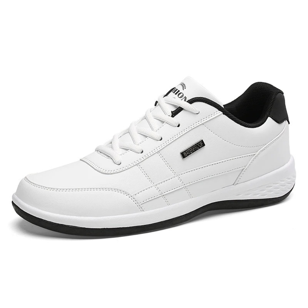 Men's Leather Orthopaedic Sneakers With Cushioned Footbed