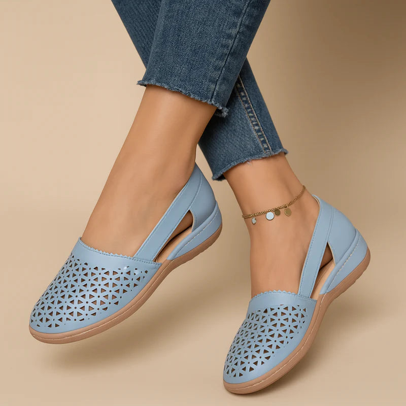 WOMEN'S SUMMER CASUAL SANDALS WITH CUT-OUT DESIGN