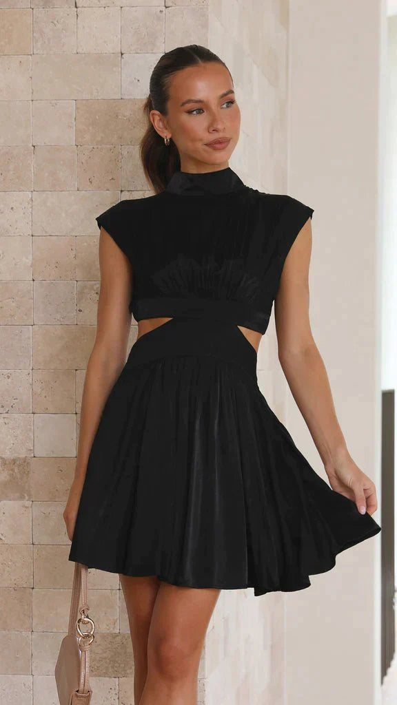 LIGHTWEIGHT FABRIC MINI DRESS