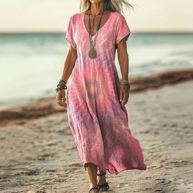 ELEGANT OMBRE BOHO MAXI DRESS