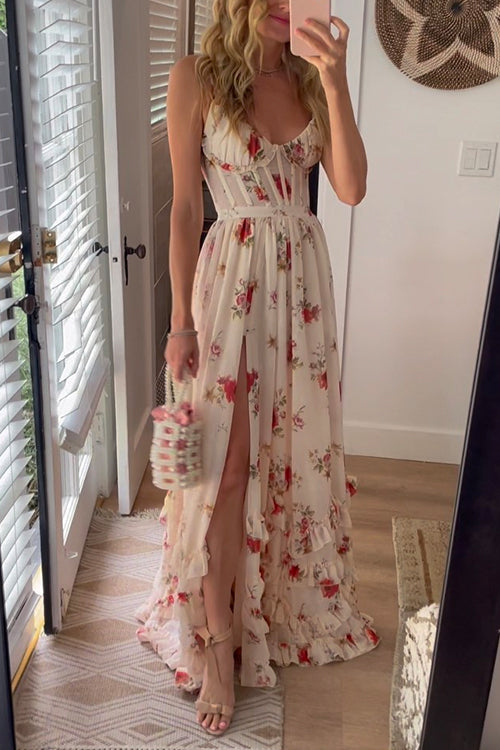 CLASSIC WOMEN'S MAXI FLORAL DRESS