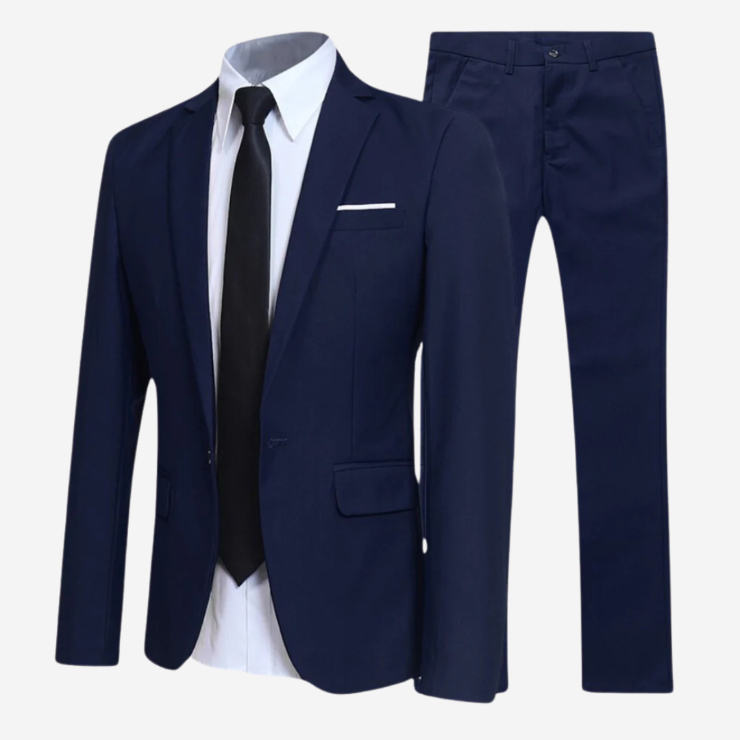 Men's Slim Fit 2-piece Suit With Blazer And Trouser