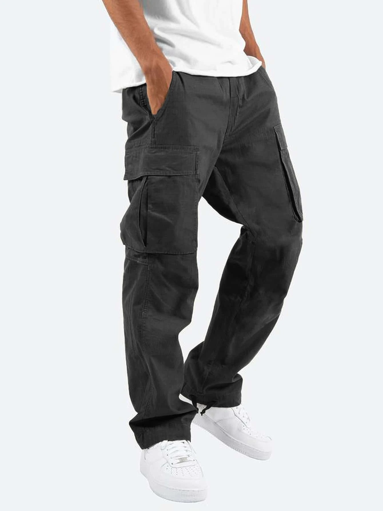 Men's Relaxed Fit Cargo Pants with Multiple Pockets