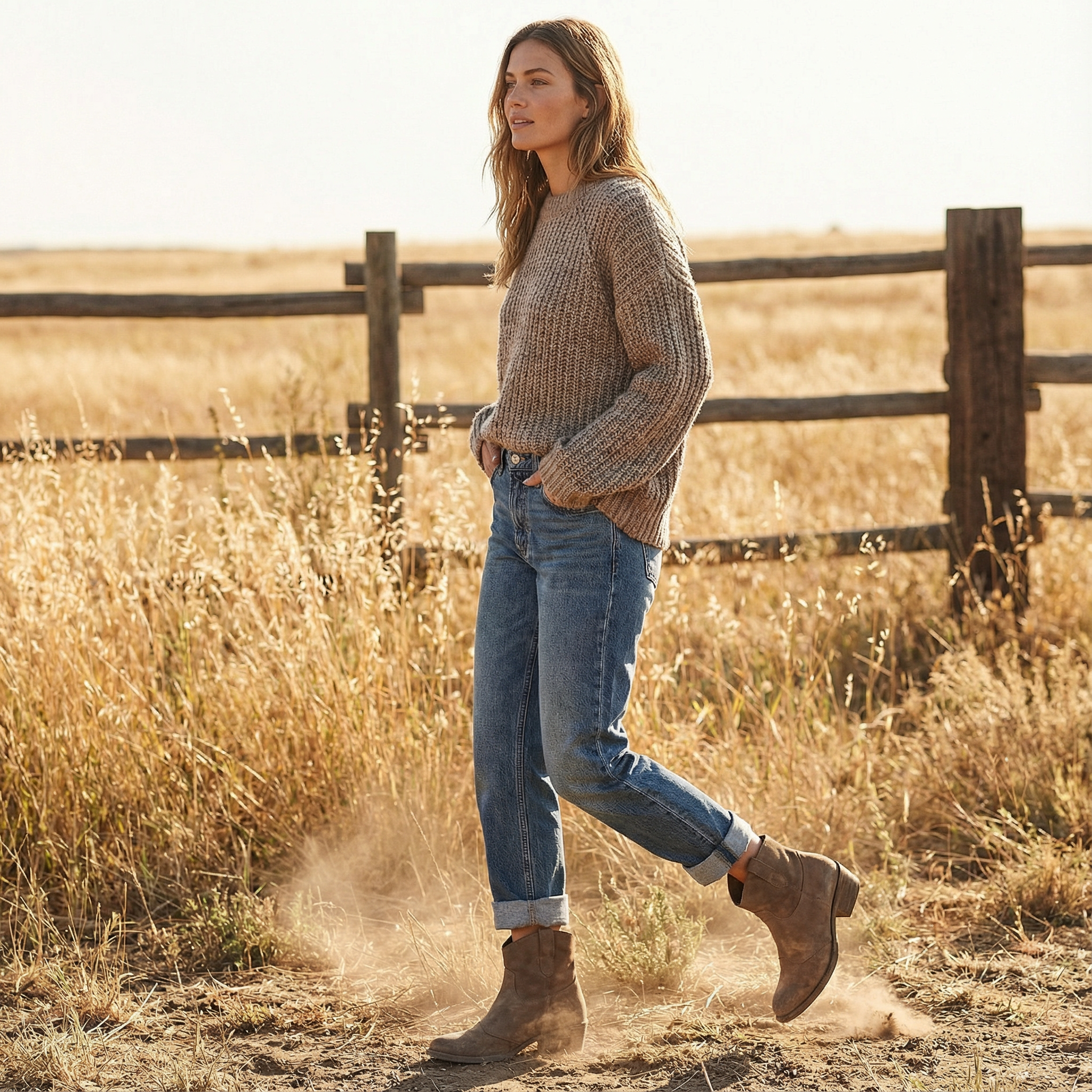 Amelia | Women's Ankle Boots With Slouchy Shaft And Low Block Heel | Casual