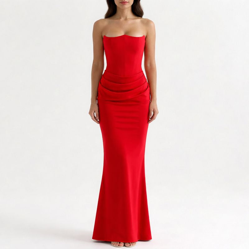 Amelia | Women's Maxi Dress With Bandeau Top And Fitted Silhouette | Elegant