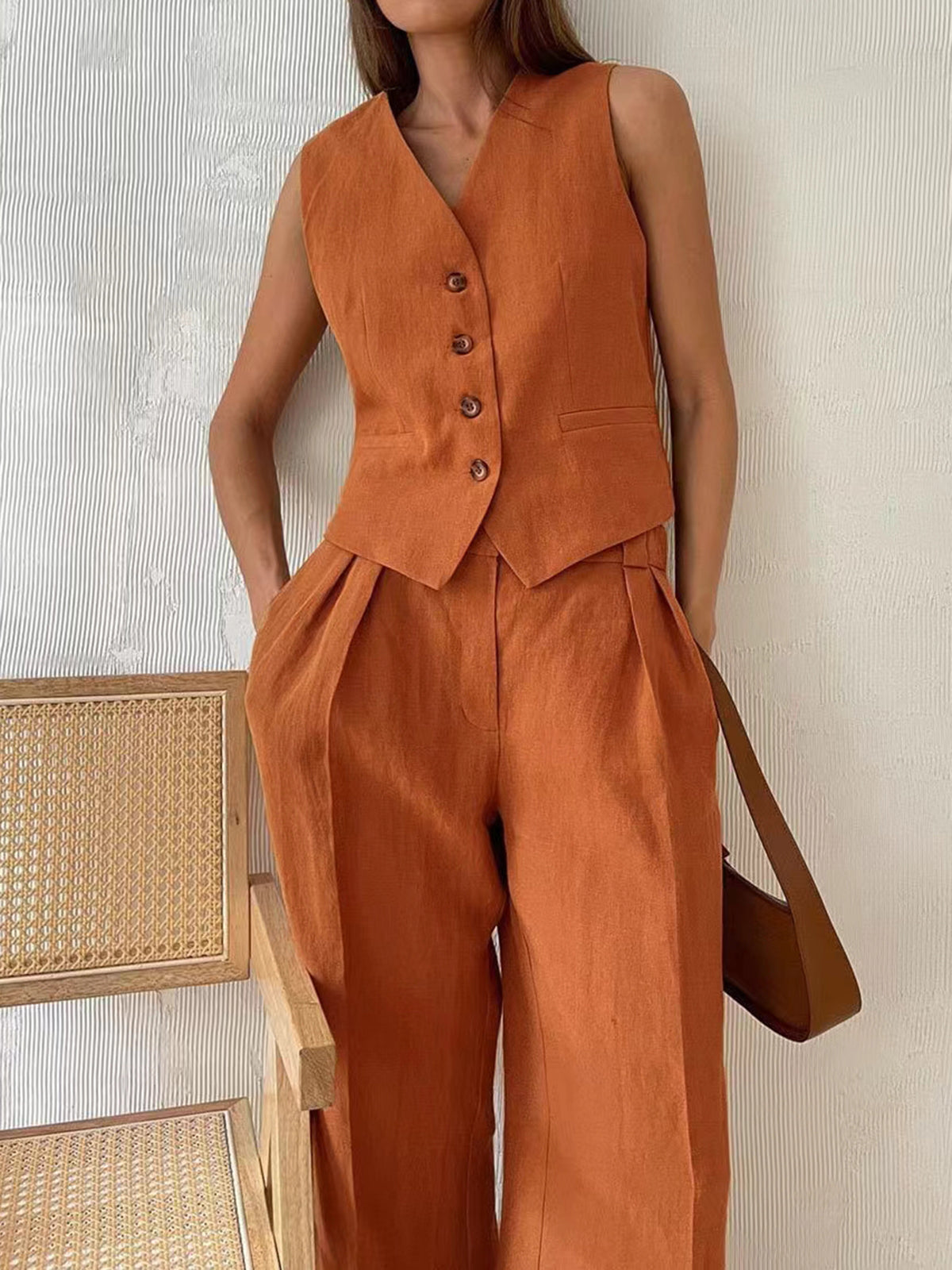 COTTON-LINEN SUMMER SET FOR WOMEN