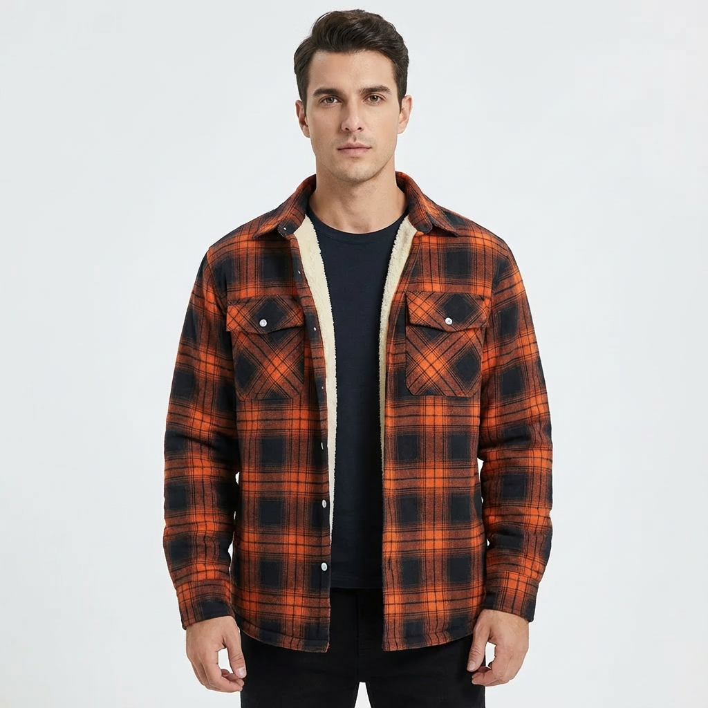 Benny | Men's Sherpa Lined Plaid Jacket