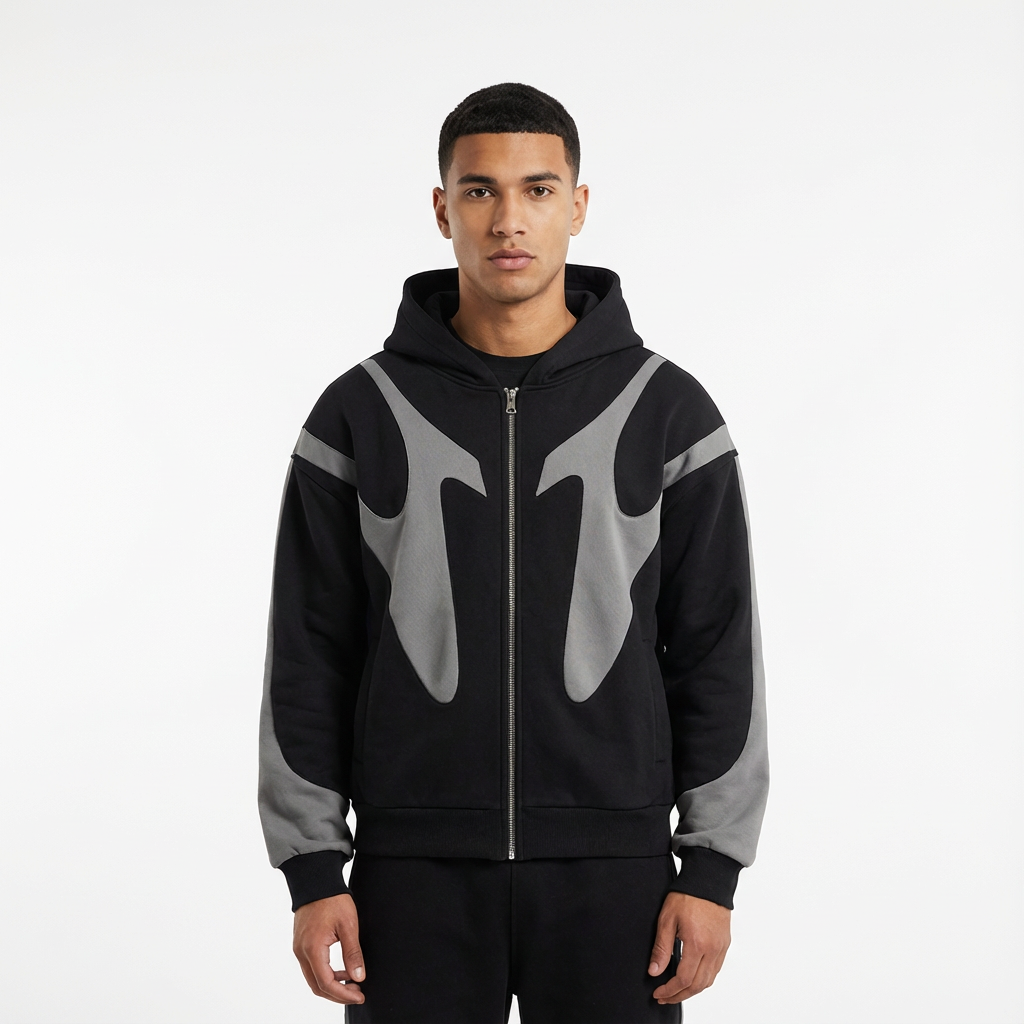 Billy | Men's Zip-Up Graphic Hoodie