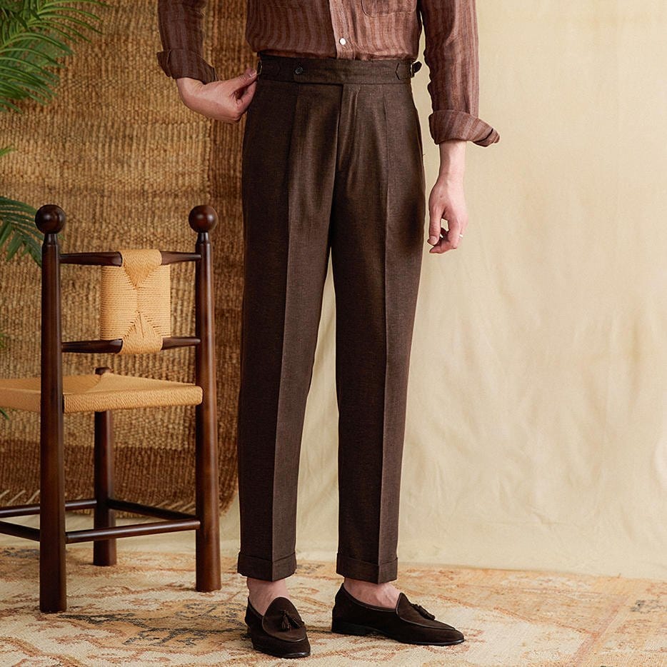 Casual Tailored Pants with Elegant Folded Front Design – Premium Fabric for Comfort and Versatile Style