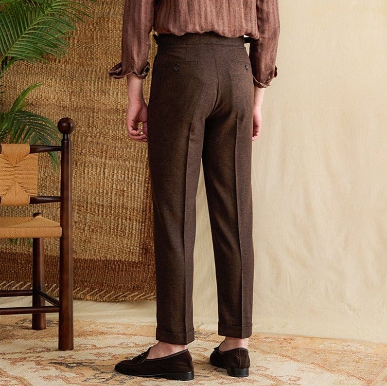 Casual Tailored Pants with Elegant Folded Front Design – Premium Fabric for Comfort and Versatile Style
