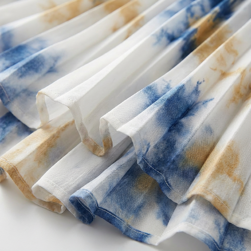 Clara | Women's Printed A-Line White Midi Dress