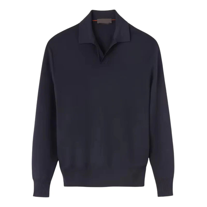 Old Money Long Sleeve Polo Shirt for Men