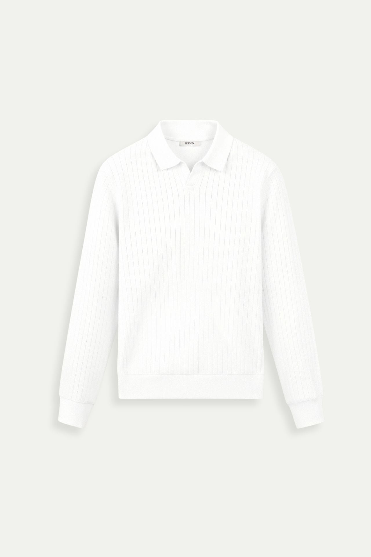 Men's Classic Cotton Long Sleeve Polo Sweater