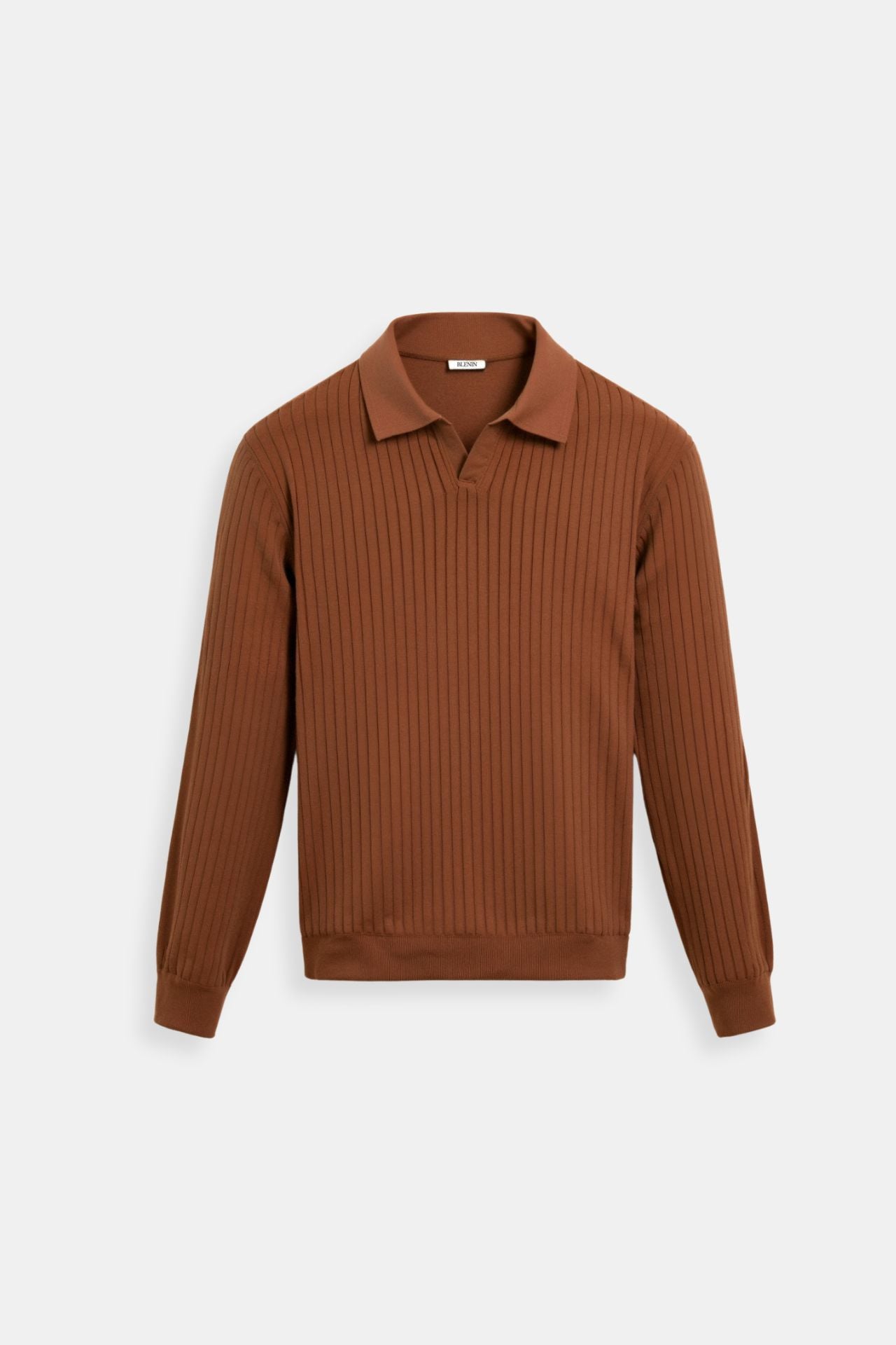 Men's Classic Cotton Long Sleeve Polo Sweater