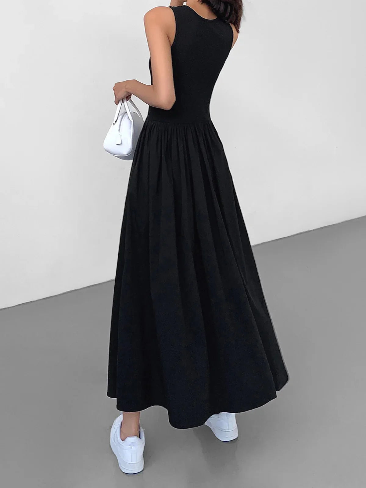 Women's Cotton-blend Sleeveless Maxi Dress
