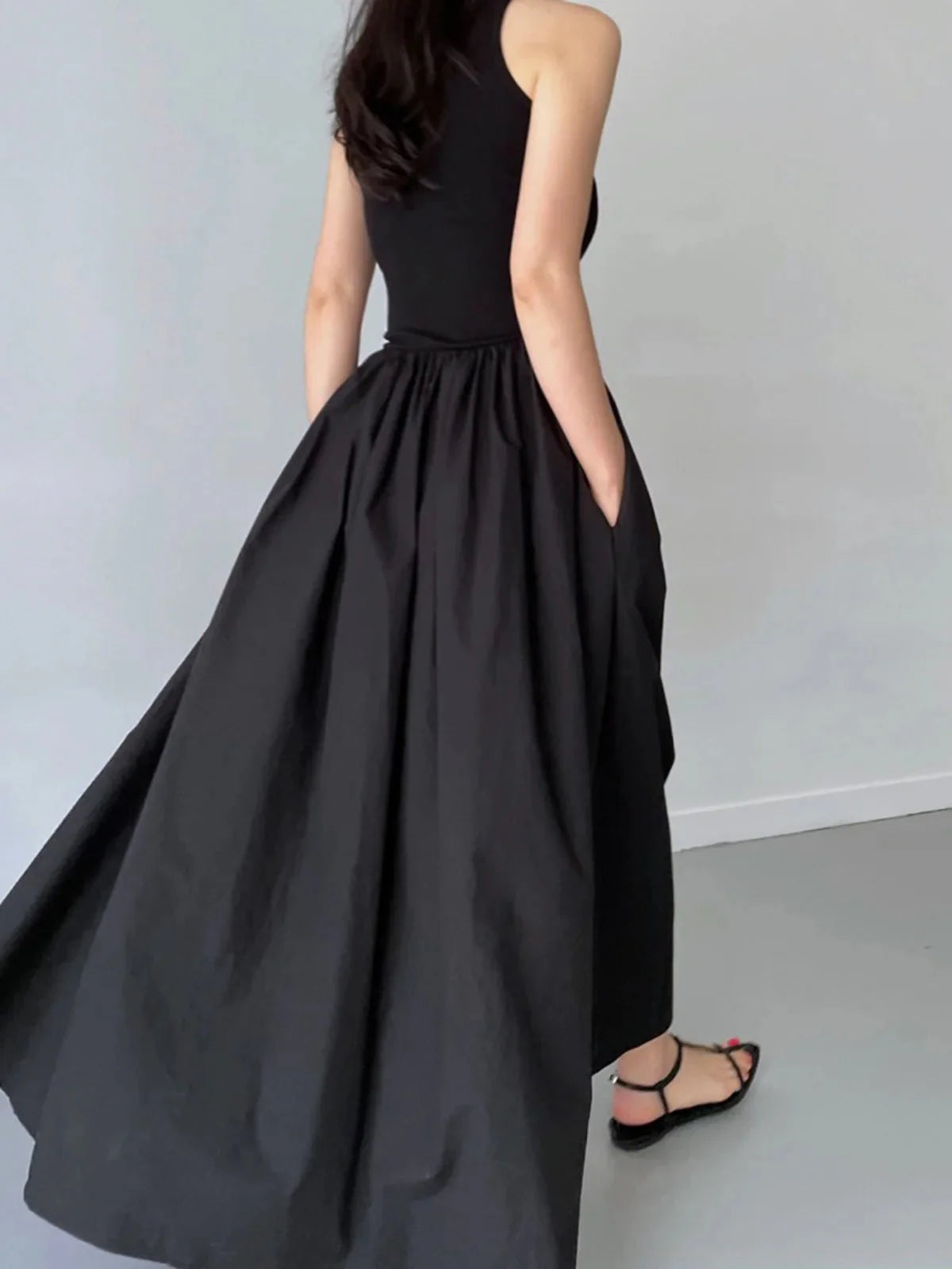 Women's Cotton-blend Sleeveless Maxi Dress