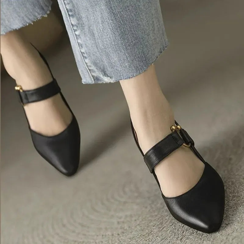 Women's Orthopedic Block Heel Shoes With Slingback Strap