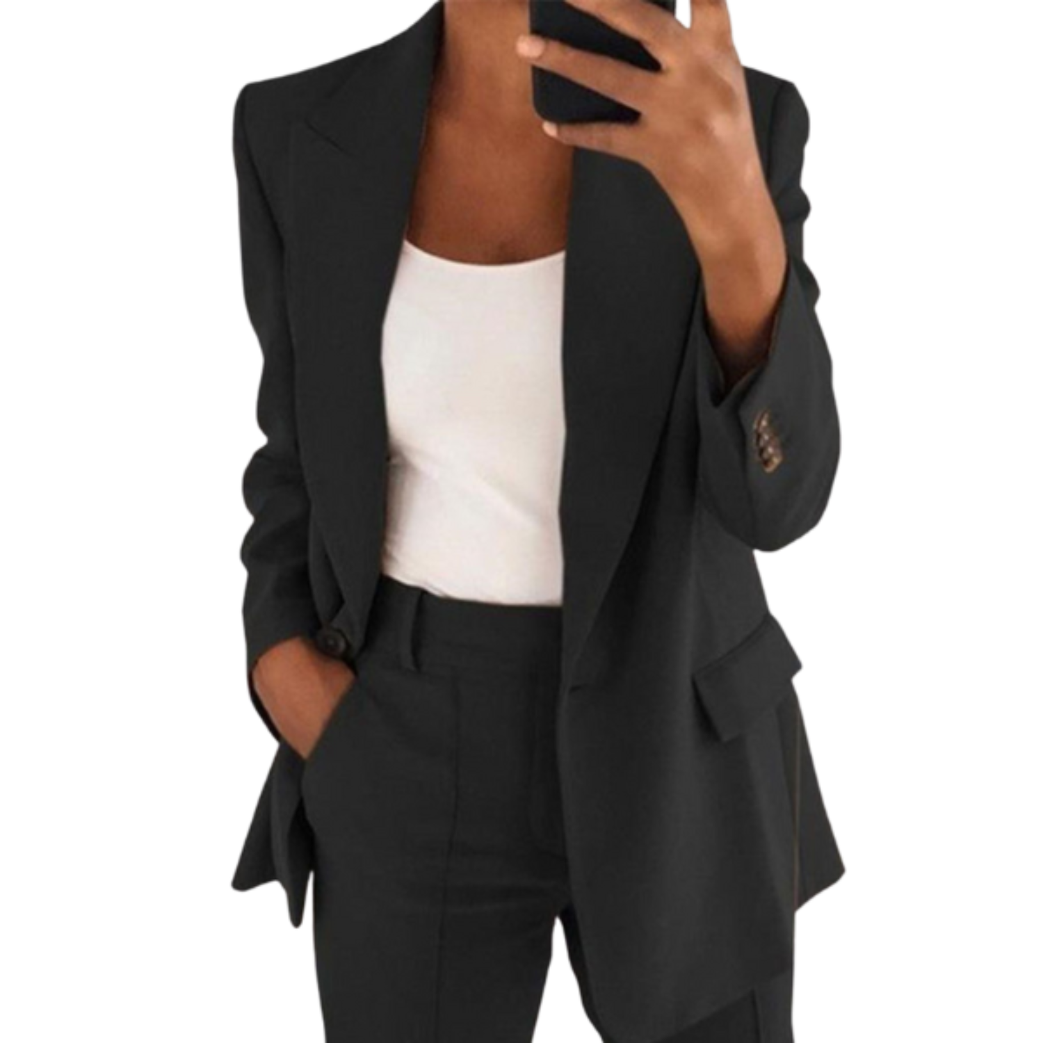 Women's Elegant Blazer Suit Two Piece Set