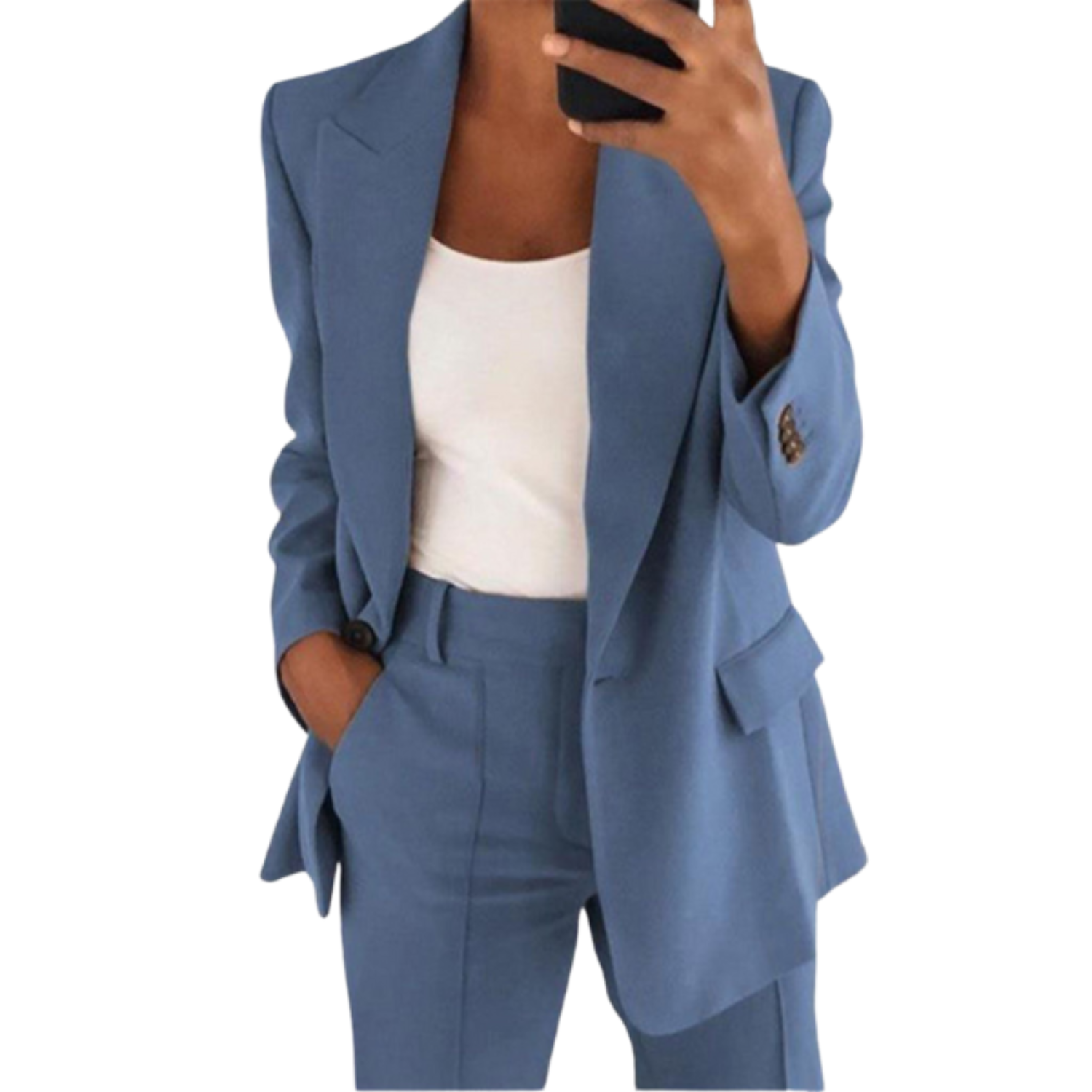 Women's Elegant Blazer Suit Two Piece Set