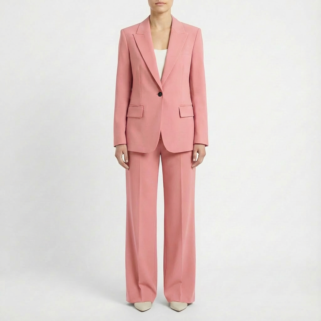 Fiona | Women's Long Sleeve Blazer and Wide Leg Pants Set