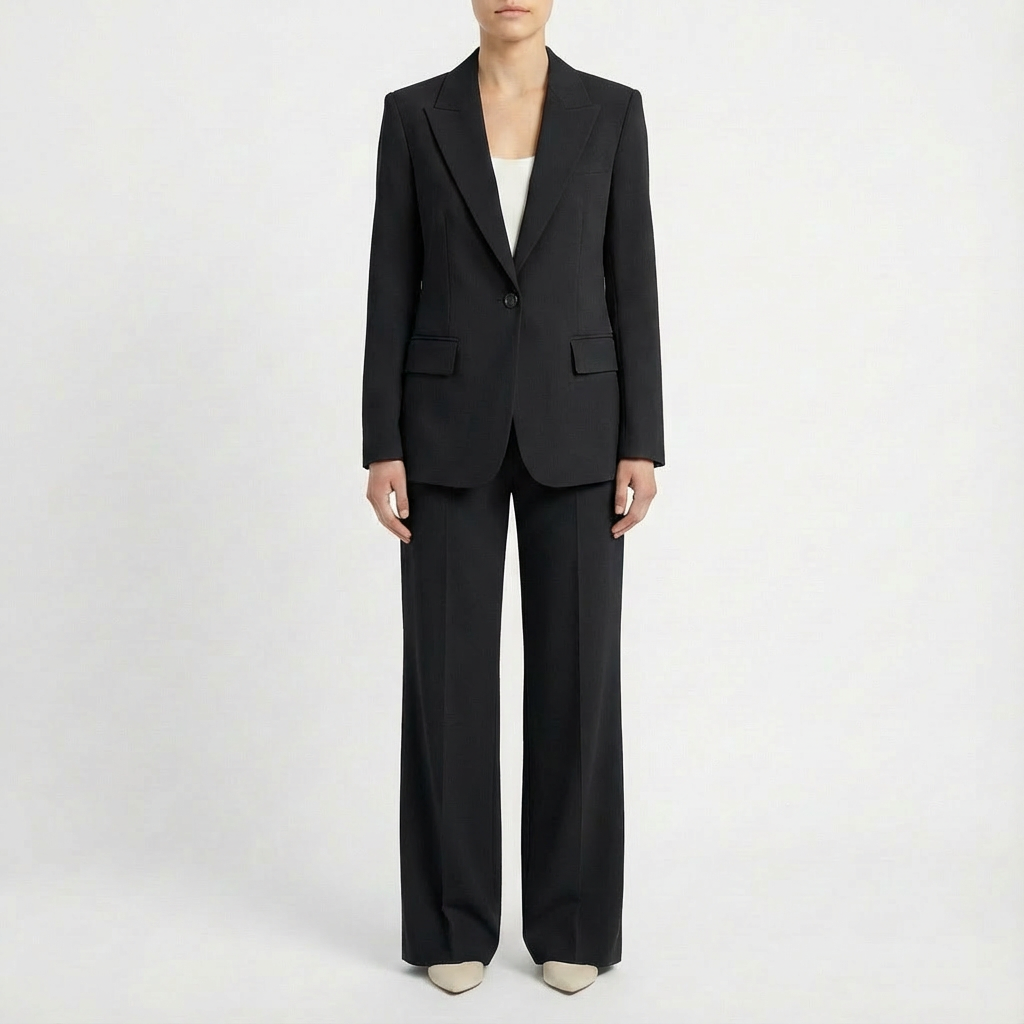 Fiona | Women's Long Sleeve Blazer and Wide Leg Pants Set