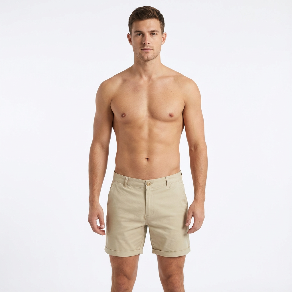 George | Men's Chino Shorts With Flat Front And Side Pockets | Summer-Ready