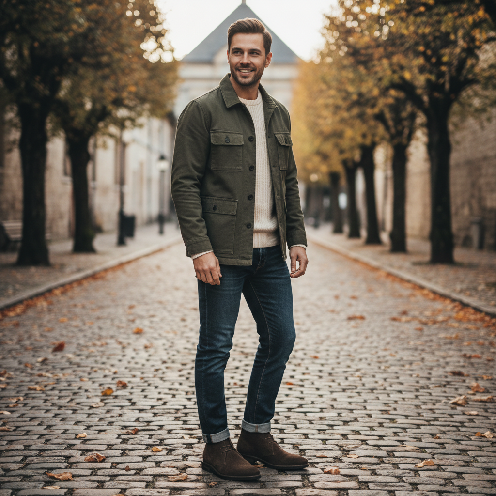 George | Men's Brown Desert Boots With Lace-Up Front And Pointed Toe | Classic