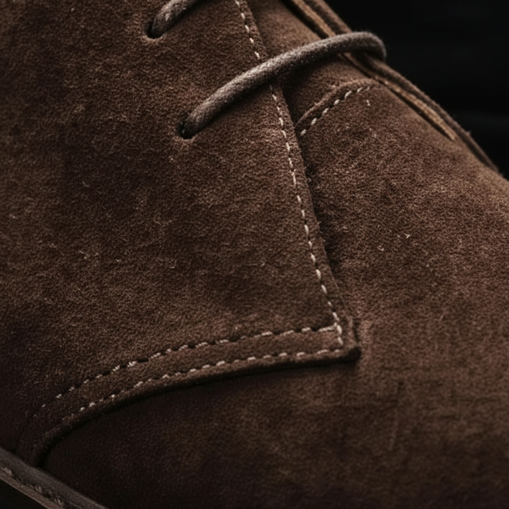 George | Men's Brown Desert Boots With Lace-Up Front And Pointed Toe | Classic