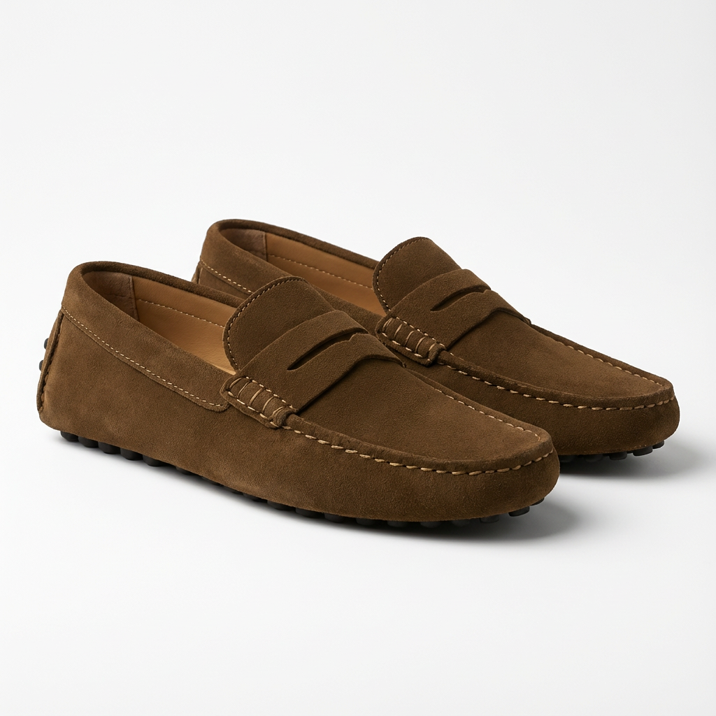 Harry | Men's Driving Loafers With Penny Strap And Low Profile | Smart