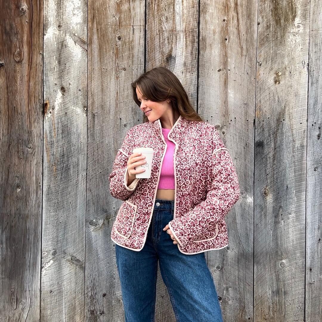 LILY FLORAL OVERSIZED JACKET FOR WOMEN