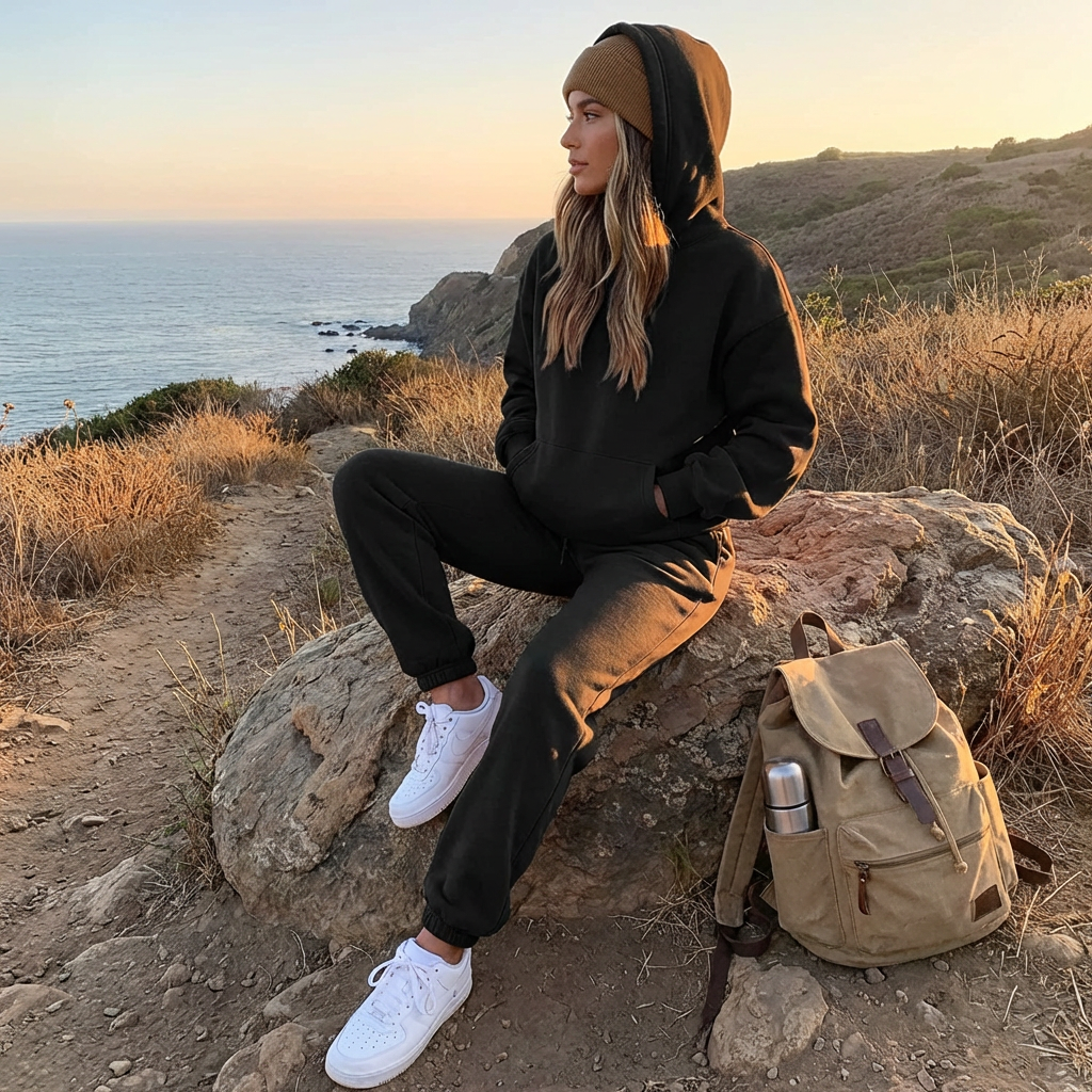 Isla | Women's Loungewear Set With Hooded Top And Tapered Joggers | Relaxed