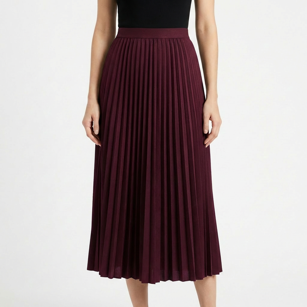 Isla | Women's Pleated Skirt With Accordion Pleats And Midi Length | Elegant
