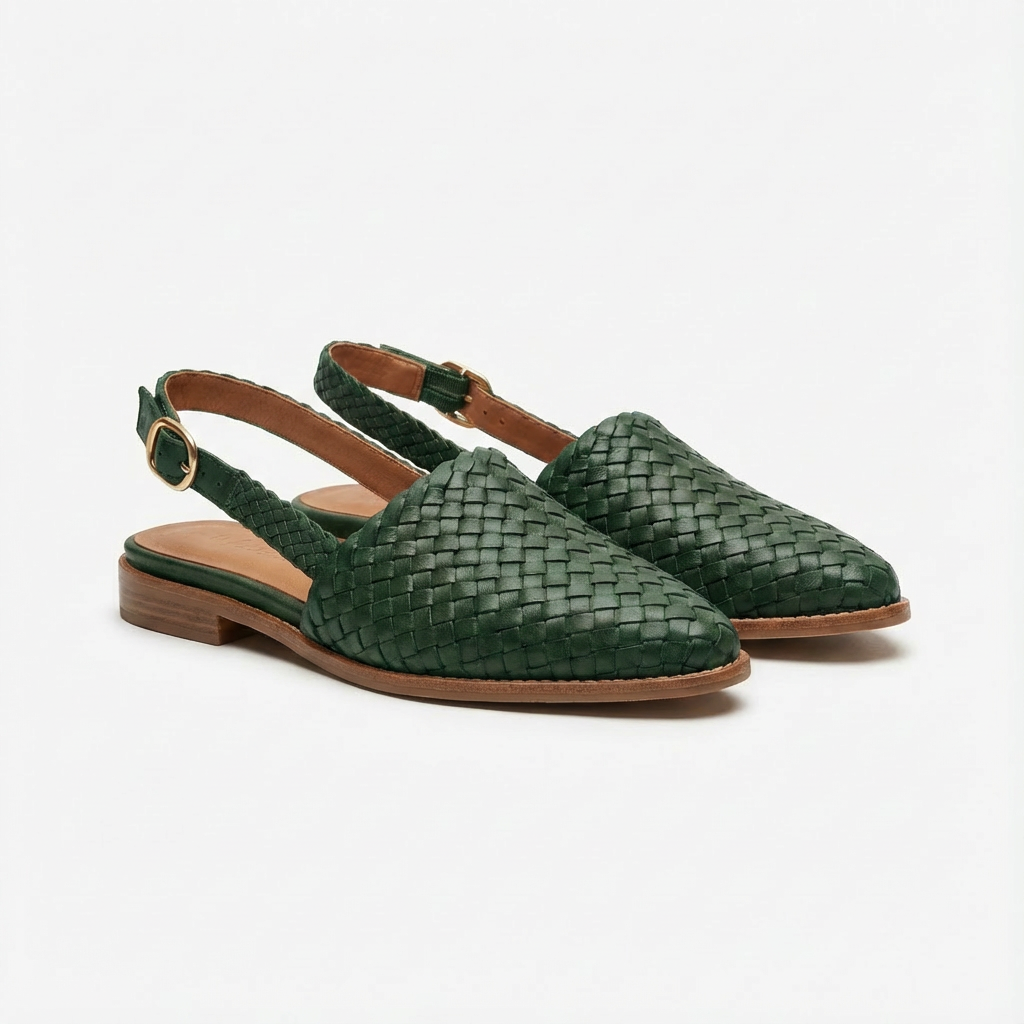 Isla | Women's Slingback Flats With Buckle Design And Adjustable Strap | Casual