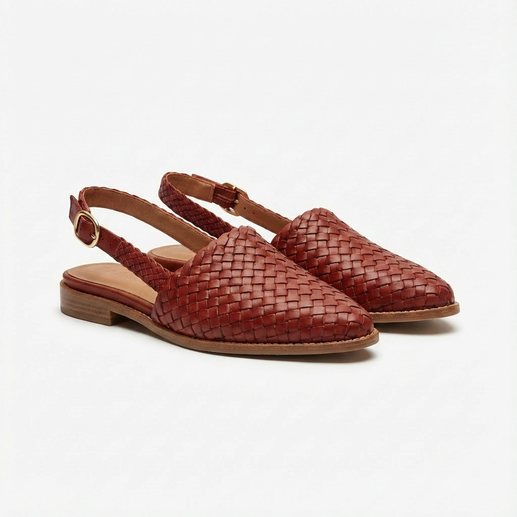 Isla | Women's Slingback Flats With Buckle Design And Adjustable Strap | Casual