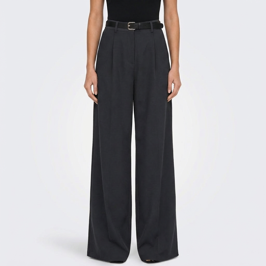 Isla | Women's Wide-Leg Trousers With Pleated Front And High Waist | Elegant
