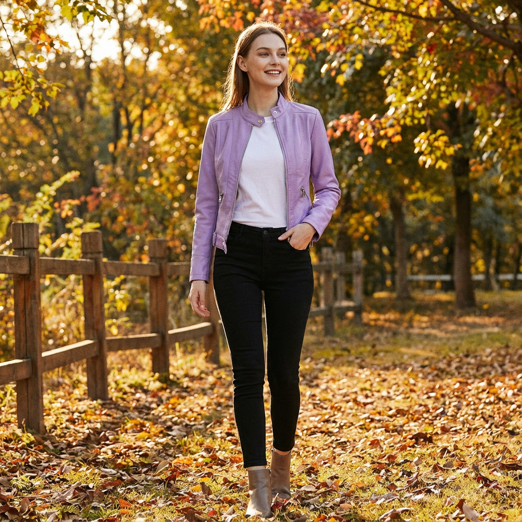 Janet | Women's Slim Fit Biker Jacket