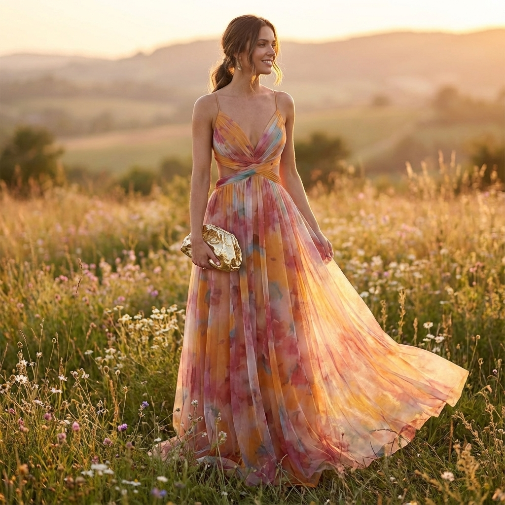 Judy | Women's Spaghetti Strap Maxi Dress