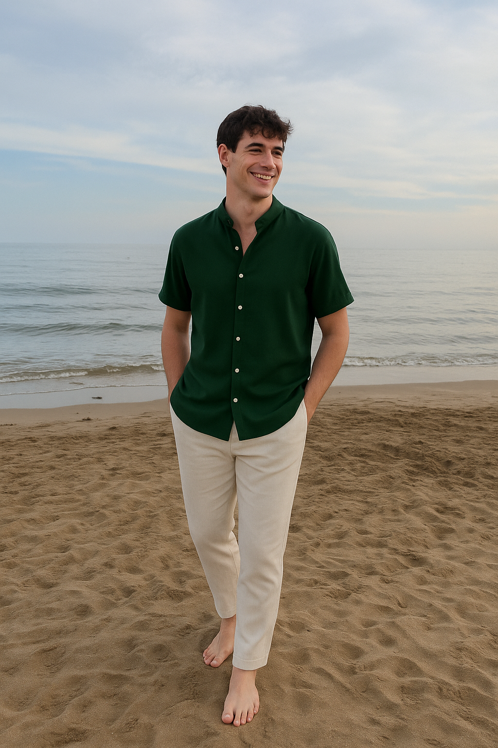 Casual Lightweight Linen Beach Set for Men