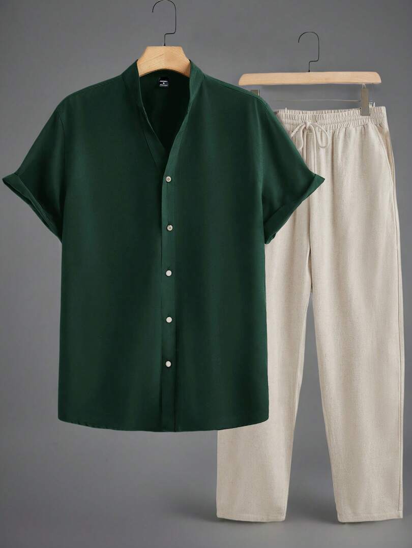 Casual Lightweight Linen Beach Set for Men