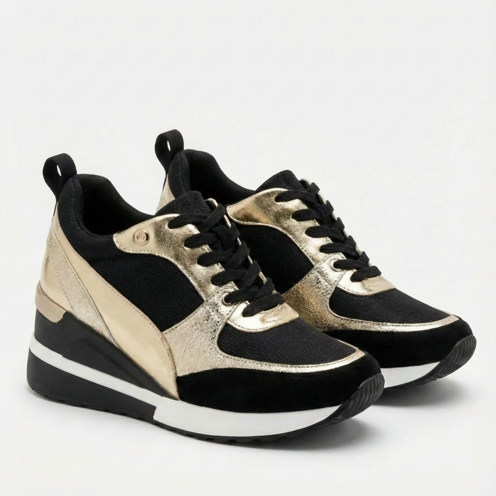 Lisa | Women's Wedge Lace-Up Platform Sneakers