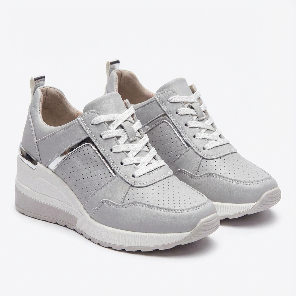 Lisa | Women's Wedge Lace-Up Platform Sneakers