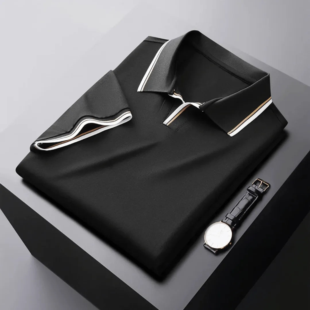 Men's Signature Short Sleeve Polo Shirt With Contrast Trim Collar